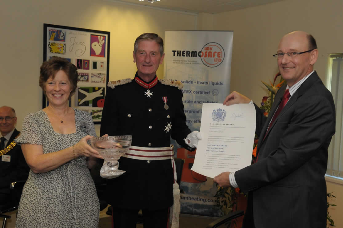 Queens Award for Enterprise Presentation to LMK Thermosafe Ltd, Photo number one.
